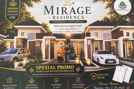 Dipasarkan Rumah 1 Lantai di Cinangka Sawangan Depok