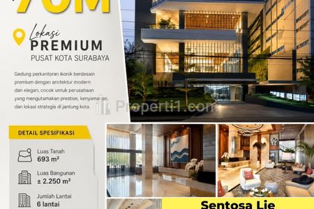 Dijual Gedung 6 Lantai di Surabaya Pusat Kota di Jalan Embong Kenongo, Embong Kaliasin, Genteng - Plus Lift - Strategis Dekat Surabaya Plaza, Monumen