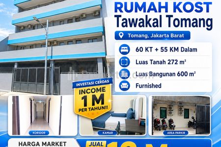 Jual Kost Tomang Tinggi Fasilitas Lengkap Jakarta Barat