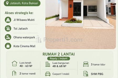 Dijual Rumah dalam Cluster Exclusive dekat Tol Jatiasih, Bekasi