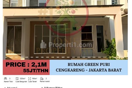 Dijual/Disewakan Rumah Green Puri, Cengkareng - Jakarta Barat