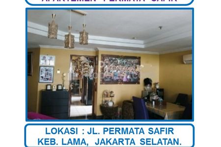 Jual Apartemen Permata Safir 3 BR di Kebayoran Lama, Jakarta Selatan