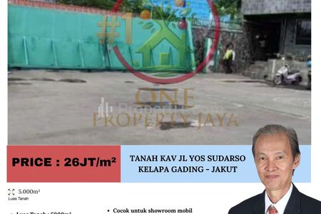 Dijual Tanah Kavling di Jl. Yos Sudarso, Kelapa Gading - Jakarta Utara