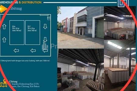 Disewakan Gudang Sharing Siap Pakai di Cibitung Bekasi