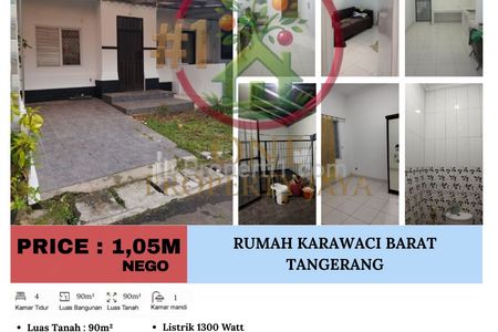 Dijual Rumah di Karawaci Barat - Tangerang