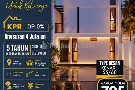 Dipasarkan Rumah Baru 2 Lantai Dekat TMII Bambu Apus Cipayung Jakarta Timur