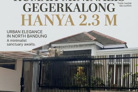 Jual Rumah Mininalis Gegerkalong dekat Sarijadi Bandung
