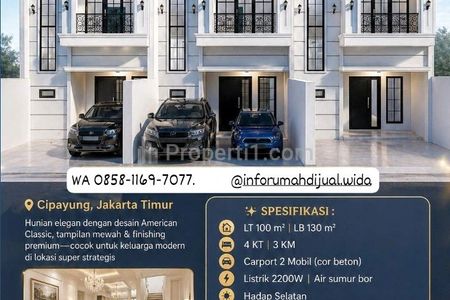 Dijual Rumah Mewah 2 Lantai American Classic di Cipayung, Jakarta Timur