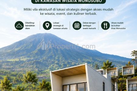 Jual Villa dengan View Gunung dan City Light di Wonosobo