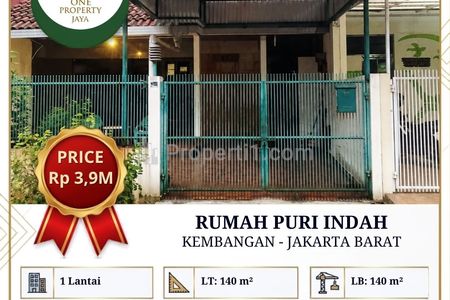 Dijual Rumah Puri Indah, Kembangan - Jakarta Barat