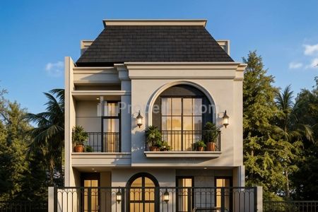 Dijual Rumah Baru Design American Classic Modern On Progres di Komplek Billymoon, Pondok Kelapa, Jakarta Timur