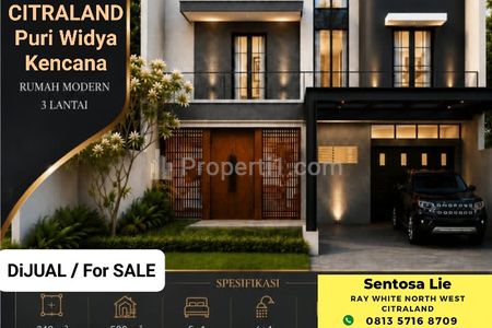 Dijual Rumah Pintar Baru Harga 8 Miliaran di Citraland Puri Widya Kencana Surabaya - Dekat Gwalk, Sekolah Ciputra, UC, Ciputra Hospital