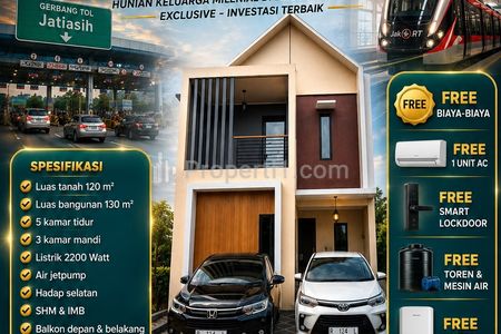 Dijual Rumah Baru 2 Lantai Siap Huni Dekat LRT Cikunir dan Tol Jatiasih Kota Bekasi