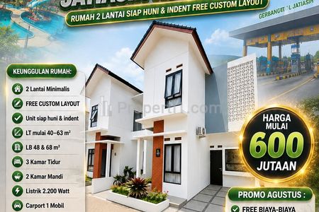 Dijual Rumah Baru 2 Lantai Siap Huni di Wibawa Mukti II Jatiasih Kota Bekasi