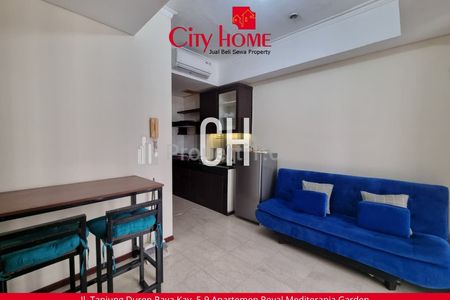 Sewa Apartemen 1 BR Furnish di Royal Mediterania Garden Podomoro City