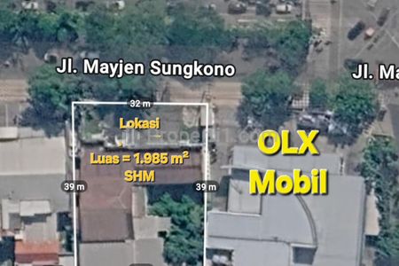 Dijual Lahan Komersial Mainroad Mayjen Sungkono Surabaya SHM Muka 32 Meter