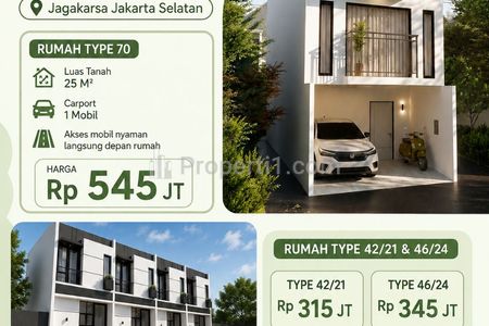 Dijual Rumah Murah Strategis Bebas Banjir di Jagakarsa, Jakarta Selatan