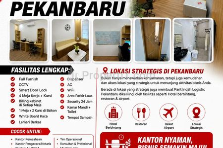 Disewakan Ruangan Kantor Mewah, Modern & Strategis Parit Indah Dekat dari Sudirman, Pekanbaru