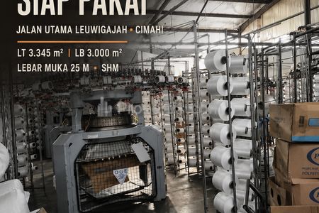 Jual Tanah dan Bangunan Bekas Pabrik, Bisa Dijadikan Gudang di Leuwigajah Cimahi