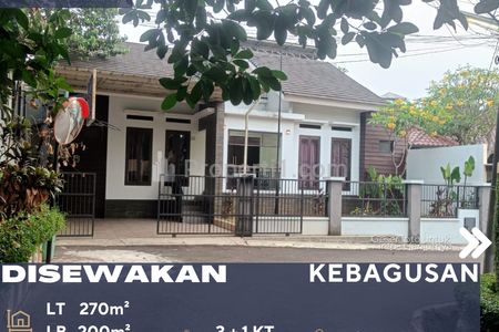 Disewakan Rumah Full Furnish Lokasi Strategis Lingkungan Asri Aman dan Bebas Banjir di Kebagusan Jakarta Selatan