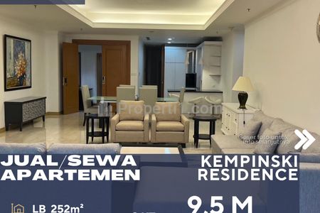 Dijual Apartemen Kempinski Private Residence 3BR Full Furnished Jarang Ada