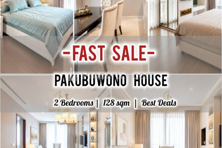 Jual Murah Apartemen Pakubuwono House 2+1 BR 128 sqm, Furnish, Ready, Direct Owner