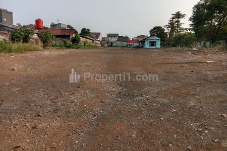 Disewakan Tanah Cocok untuk Parkir Kontainer/Alat Berat di Jalan Raya Narogong Bekasi