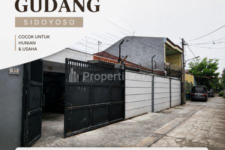 Dijual Rumah dan Gudang Jalan Sidoyoso Pusat Kota Surabaya