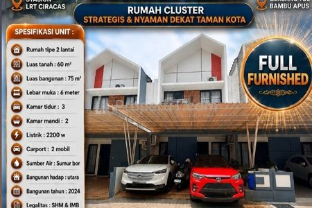 Dijual Rumah Second Terawat Bonus Furniture di Cilangkap, Jakarta Timur