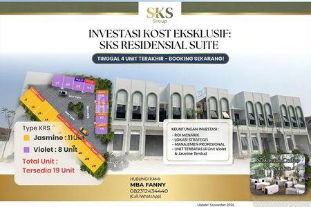 Jual Kost SKS Living di IPB Bogor Botanical Garden Suites 6 Kamar