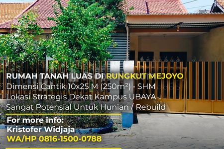 Dijual Rumah Rungkut Mejoyo Selatan Surabaya Dekat UBAYA SHM