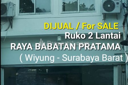 Dijual Ruko Raya Babatan Pratama Wiyung Surabaya Dekat Fore Coffee Shop, Rumah Sakit Wijaya, Taman Pondok Indah, Akses Tol Gunungsari, Pakuwon Mall