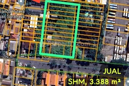 Jual Cepat Tanah Kavling Lokasi Strategis Berada di Sidosermo Indah, Surabaya Pusat Siap Bangun