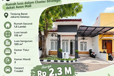 Dijual Rumah Second Dalam Cluster di Tanjung Barat, Jagakarsa, Jakarta Selatan