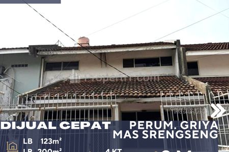 Dijual Rumah Lokasi Strategis Dalam Komplek Perumahan Griya Mas Srengseng Lingkungan Aman Tenang dan Nyaman