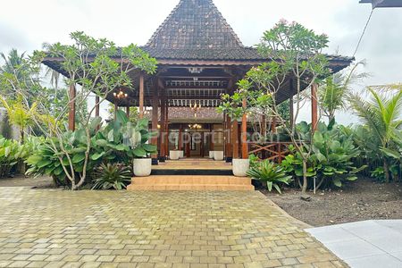 Jual Villa dan Hunian Joglo Etnik Mewah (View Sawah dan Pegunungan) di Wukirsari Cangkringan Sleman Yogyakarta