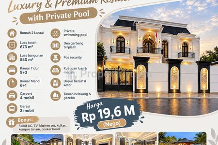 Dijual Rumah Mewah Bonus Private Pool di Jati Padang, Jakarta Selatan