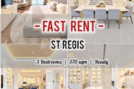 Sewa Cepat Apartemen St Regis Jakarta Selatan 3BR 370sqm, Furnished, Brand New & Ready, Direct Owner - Yani Lim 08174969303