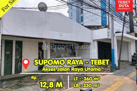 Dijual Ruko di Supomo Tebet Jakarta Selatan, Harga di Bawah NJOP, Lokasi Jalan Utama (BU)