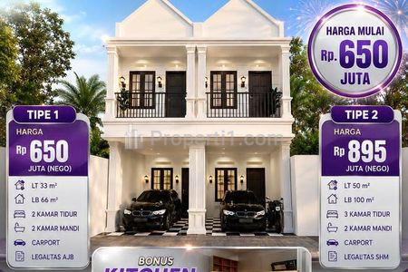 Dijual Rumah Nyaman Strategis Harga Terjangkau di Kramat Jati, Jakarta Timur