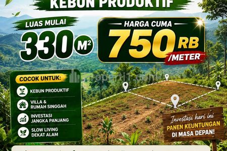 Kavling villa Kebun produktif 