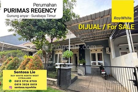 Dijual Rumah Purimas Regency Gununganyar - Surabaya Timur - Full Furnished Modern Dekat Upn, Trans Mart Rungkut, Raya Merr