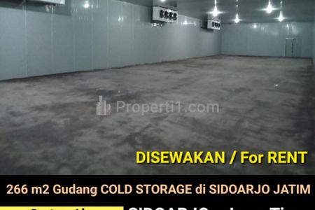 Disewakan Gudang Cold Storage (Gudang Pendingin) di Sidoarjo Jawa Timur - Ada Genset, Ruang Kantor, Ruang Proses