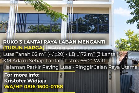 Dijual Ruko Raya Laban Menganti Nol Jalan Turun Harga