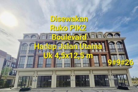 Disewakan Ruko PIK 2, Boulevard Jalan Utama, Tangerang Banten