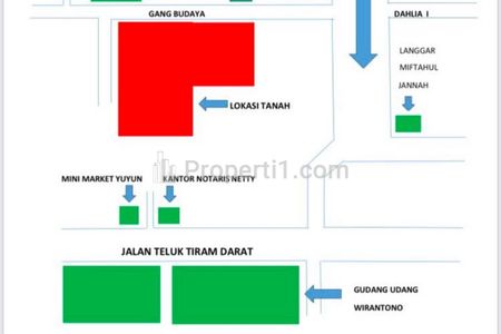 Dijual Tanah Luas di Jalan Dahlia Gang Budaya, Tengah Pusat Kota Banjarmasin