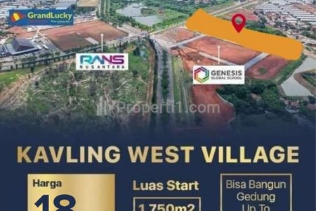 Jual Tanah Kavling Komersial West Village, Jln BSD Raya Pusat, BSD City