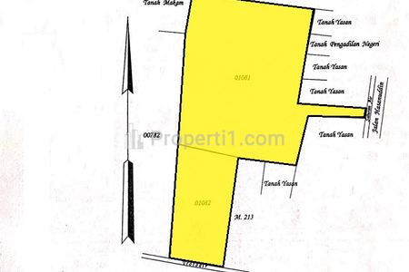 Jual Tanah Tengah Kota Bojonegoro di Jalan Panglima Sudirman Dekat Fave Hotel