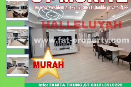 Jual MURAH! Apartemen St. Moritz Tower Terbaru dan Terbai - New Presidential Tower Jakarta Barat - 3 BR Fully Furnished