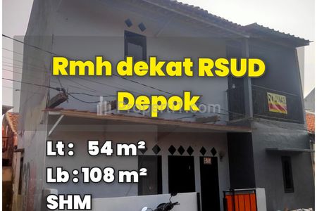 Dijual Rumah dekat RSUD Depok Jalan Raya Muchtar Gang Poncol, Sawangan